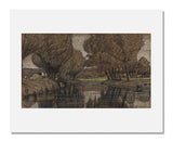 MFA Prints archival replica print of Maurits van der Valk, Canal Lined with Trees from the Museum of Fine Arts, Boston collection.
