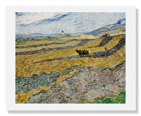 MFA Prints archival replica print of Vincent van Gogh, Enclosed Field with Ploughman from the Museum of Fine Arts, Boston collection.