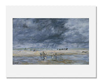 MFA Prints archival replica print of Eugène Louis Boudin, Figures on the Beach from the Museum of Fine Arts, Boston collection.