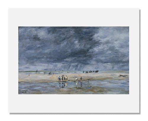 MFA Prints archival replica print of Eugène Louis Boudin, Figures on the Beach from the Museum of Fine Arts, Boston collection.