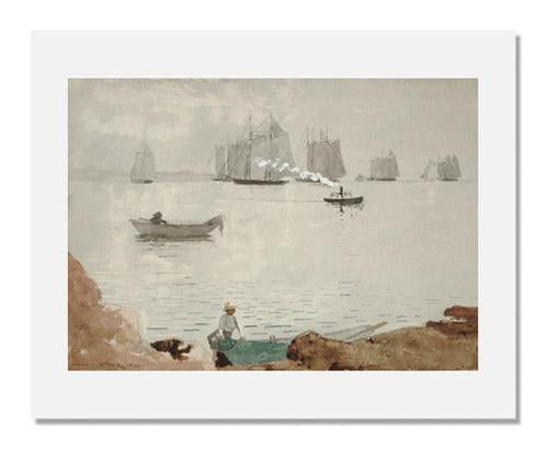 MFA Prints archival replica print of Winslow Homer, Gloucester Harbor from the Museum of Fine Arts, Boston collection.
