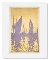 MFA Prints archival replica print of Henri Guérard, Sunset, Honfleur from the Museum of Fine Arts, Boston collection.