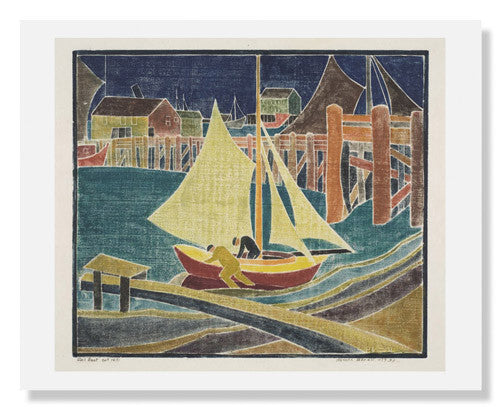 MFA Prints archival replica print of Blanche Lazzell, Sail Boat from the Museum of Fine Arts, Boston collection.