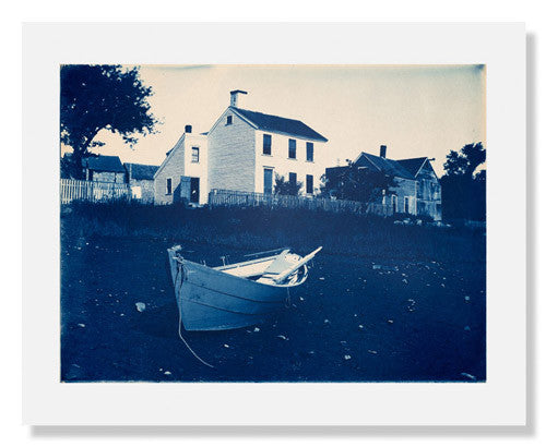 MFA Prints archival replica print of Arthur Wesley Dow, White Clapboard House and Dory from the Museum of Fine Arts, Boston collection.