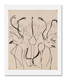 MFA Prints archival replica print of Gerrit Willem Dijsselhof, Flamingoes Design for Batik wall covering from the Museum of Fine Arts, Boston collection.