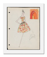 MFA Prints archival replica print of Arnold Scaasi, Sketch book Spring 1961 from the Museum of Fine Arts, Boston collection.