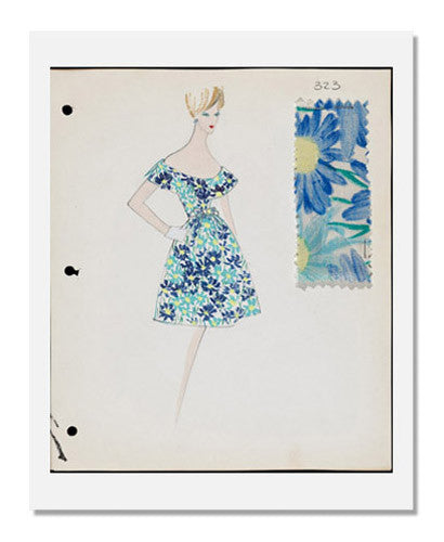 MFA Prints archival replica print of Arnold Scaasi, Sketch book Summer 1962 from the Museum of Fine Arts, Boston collection.