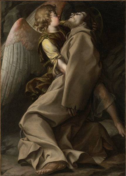 Orazio Gentileschi, St. Francis Supported by an Angel