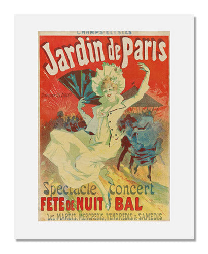 MFA Prints archival replica print of Artist / Designer: Jules Chéret, Jardin de Paris from the Museum of Fine Arts, Boston collection.