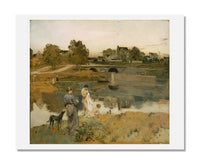 MFA Prints archival replica print of Jean Charles Cazin, Riverbank with Bathers from the Museum of Fine Arts, Boston collection.