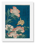 MFA Prints archival replica print of Katsushika Hokusai, Peonies and Canary from the Museum of Fine Arts, Boston collection.
