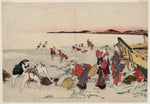 Katsushika Hokusai, Gathering Shellfish on the Beach at Low Tide