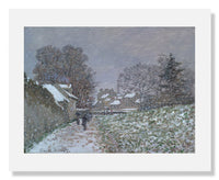 MFA Prints archival replica print of Claude Monet, Snow at Argenteuil from the Museum of Fine Arts, Boston collection.