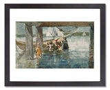 MFA Prints archival replica print of Winslow Homer, Children Playing under a Gloucester Wharf from the Museum of Fine Arts, Boston collection.