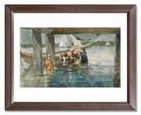MFA Prints archival replica print of Winslow Homer, Children Playing under a Gloucester Wharf from the Museum of Fine Arts, Boston collection.