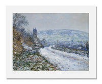 MFA Prints archival replica print of Claude Monet, Entrance to the Village of Vétheuil in Winter from the Museum of Fine Arts, Boston collection.
