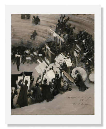 MFA Prints archival replica print of John Singer Sargent, Rehearsal of the Pasdeloup Orchestra from the Museum of Fine Arts, Boston collection.