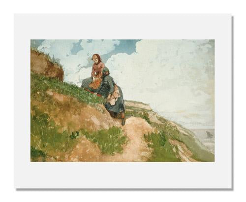 MFA Prints archival replica print of Winslow Homer, Girls on a Cliff from the Museum of Fine Arts, Boston collection.