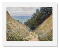 MFA Prints archival replica print of Claude Monet, Road at La Cavée, Pourville from the Museum of Fine Arts, Boston collection.