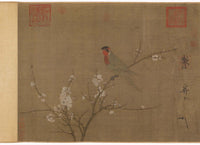 Emperor Huizong, Five-colored parakeet on a blossoming apricot tree