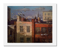 MFA Prints archival replica print of John Sloan, Pigeons from the Museum of Fine Arts, Boston collection.