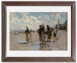MFA Prints archival replica print of John Singer Sargent, Fishing for Oysters at Cancale from the Museum of Fine Arts, Boston collection.