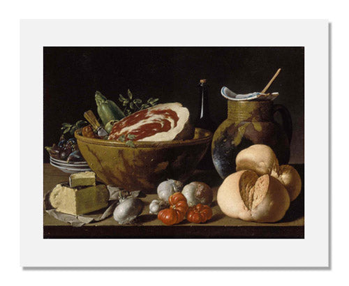 Luis Meléndez, Still Life with Bread, Ham, Cheese, and Vegetables