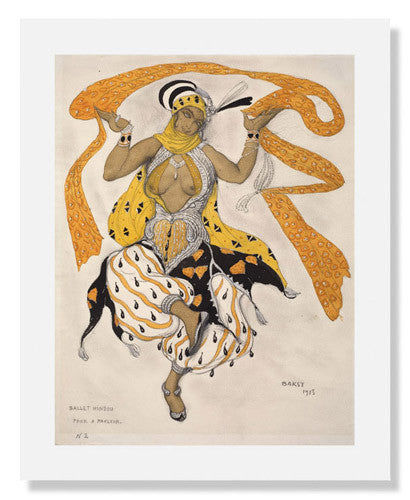 MFA Prints archival replica print of Léon Nikolaievitch Bakst, Hindu Ballet from the Museum of Fine Arts, Boston collection.