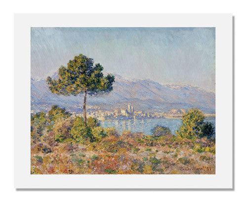 MFA Prints archival replica print of Claude Monet, Antibes Seen from the Plateau Notre Dame from the Museum of Fine Arts, Boston collection.