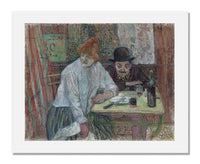 MFA Prints archival replica print of Henri de Toulouse Lautrec, At the Café La Mie from the Museum of Fine Arts, Boston collection.