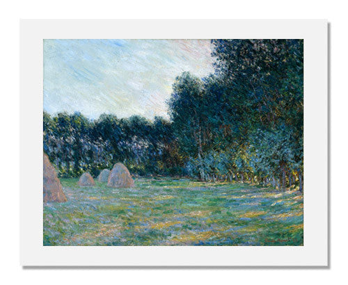 MFA Prints archival replica print of Claude Monet, Meadow with Haystacks near Giverny from the Museum of Fine Arts, Boston collection.
