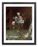 MFA Prints archival replica print of Martin Johnson Heade, Vase of Mixed Flowers from the Museum of Fine Arts, Boston collection.