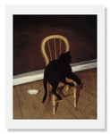 MFA Prints archival replica print of Andrew L. von Wittkamp, Black Cat on a Chair from the Museum of Fine Arts, Boston collection.
