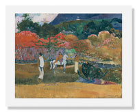 MFA Prints archival replica print of Paul Gauguin, Women and a White Horse from the Museum of Fine Arts, Boston collection.