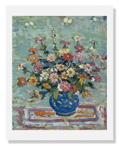 MFA Prints archival replica print of Maurice Brazil Prendergast, Flowers in a Blue Vase from the Museum of Fine Arts, Boston collection.