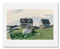MFA Prints archival replica print of Edward Hopper, Houses of â€˜Squam Light, Gloucester from the Museum of Fine Arts, Boston collection.