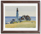 MFA Prints archival replica print of Edward Hopper, Lighthouse and Buildings, Cape Elizabeth, Maine from the Museum of Fine Arts, Boston collection.