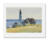 MFA Prints archival replica print of Edward Hopper, Lighthouse and Buildings, Cape Elizabeth, Maine from the Museum of Fine Arts, Boston collection.