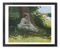 MFA Prints archival replica print of Winslow Homer, "Bo-Peep" (Girl with Shepherd's Crook Seated by a Tree) from the Museum of Fine Arts, Boston collection.