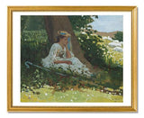 MFA Prints archival replica print of Winslow Homer, "Bo-Peep" (Girl with Shepherd's Crook Seated by a Tree) from the Museum of Fine Arts, Boston collection.