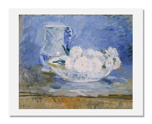 MFA Prints archival replica print of Berthe Morisot, White Flowers in a Bowl from the Museum of Fine Arts, Boston collection.