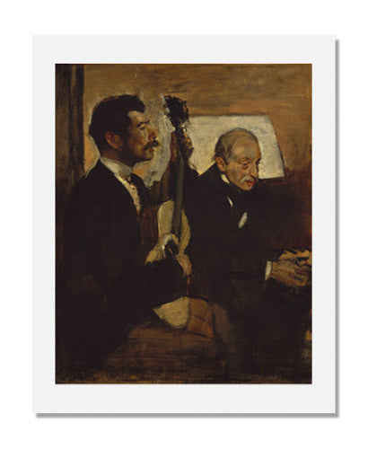 MFA Prints archival replica print of Edgar Degas, Degas's Father Listening to Lorenzo Pagans Playing the Guitar from the Museum of Fine Arts, Boston collection.