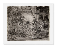 MFA Prints archival replica print of Rembrandt van Rijn, The Adoration of the Shepherds (with the lamp) from the Museum of Fine Arts, Boston collection.