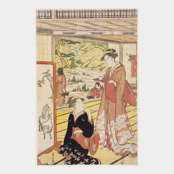 Chōbunsai Eishi, Women in a Mansion with a Garden
