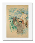 MFA Prints archival replica print of Henri de Toulouse-Lautrec, The Jockey led to the start (Le Jockey se rendant au porteau) from the Museum of Fine Arts, Boston collection.