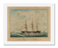 MFA Prints archival replica print of Frèdèric Roux, American Packet Ship " Louis Philippe" Havre, 1837 from the Museum of Fine Arts, Boston collection.