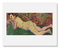 MFA Prints archival replica print of Ernst Ludwig Kirchner, Reclining Nude from the Museum of Fine Arts, Boston collection.