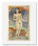 MFA Prints archival replica print of Paul Gauguin, Standing Nude Woman from the Museum of Fine Arts, Boston collection.