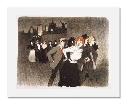 MFA Prints archival replica print of Théophile-Alexandre Steinlen, In the Street (Gigolots and Gigolettes) from the Museum of Fine Arts, Boston collection.