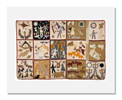 MFA Prints archival replica print of Harriet Powers, Pictorial quilt from the Museum of Fine Arts, Boston collection.